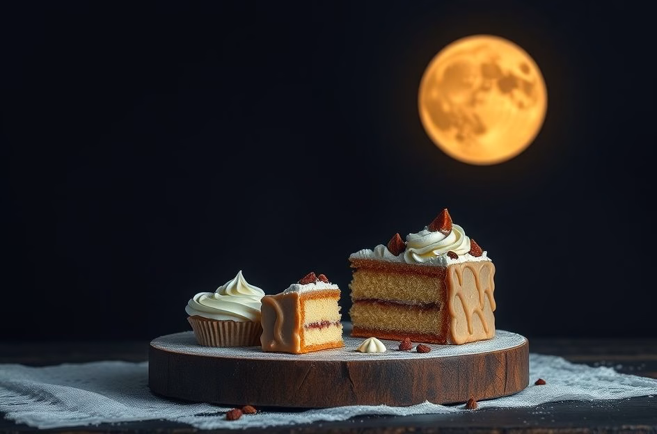 Traditional moon cakes with intricate patterns