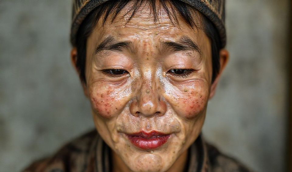 Various types of fermented soybean paste displayed in traditional containers