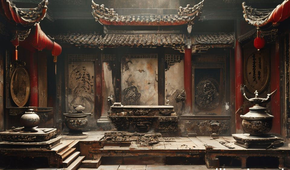 A conservator carefully applying ancient lacquer techniques to restore a wooden artifact.