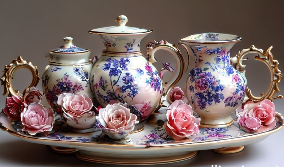 A detailed example of famille rose porcelain featuring floral motifs and soft pastel colors.