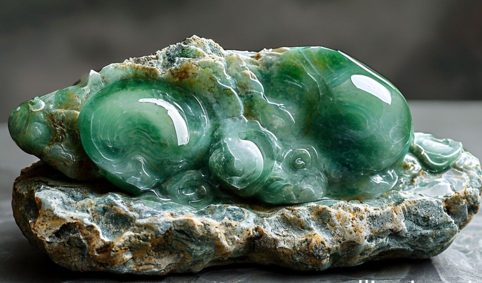 A ceremonial jade cong from the Liangzhu culture, showcasing intricate carvings and a smooth, weathered surface.