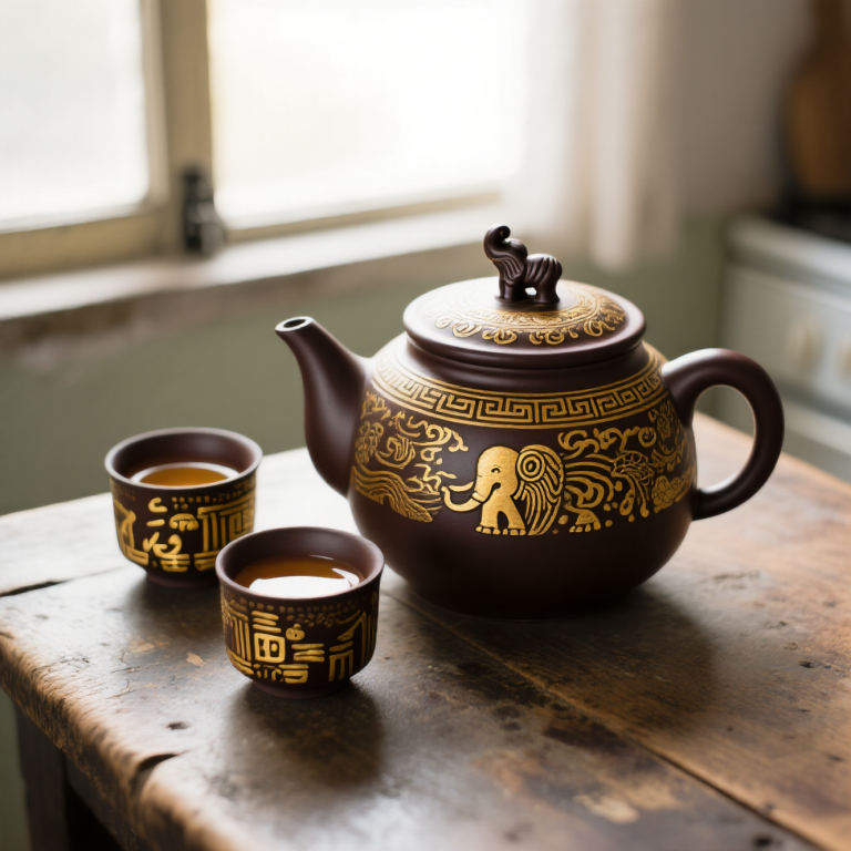 Aladdin's Lamp Heat-Change Purple Clay Tea Pot photo review