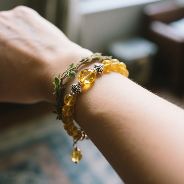 Ancient Craftsmanship & ICH Herbal Beads Bracelet with Yellow Citrine & Silver Filigree Cloud-Patterned Luck-Boosting Beads photo review