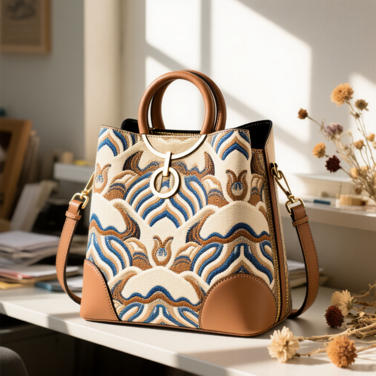 Guangxi Zhuang Brocade Handmade Tote – Ethnic Boho Large-Capacity Shoulder Bag photo review