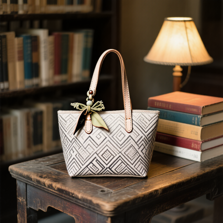 Handwoven Zhuang Brocade Tote Bag – Large-Capacity Boho Shoulder Bag photo review