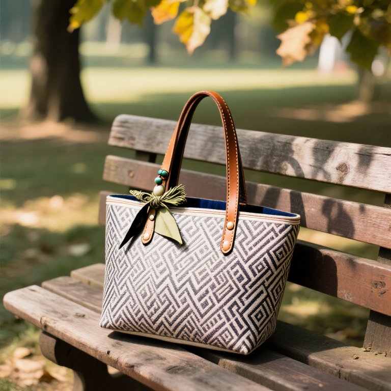 Handwoven Zhuang Brocade Tote Bag – Large-Capacity Boho Shoulder Bag photo review