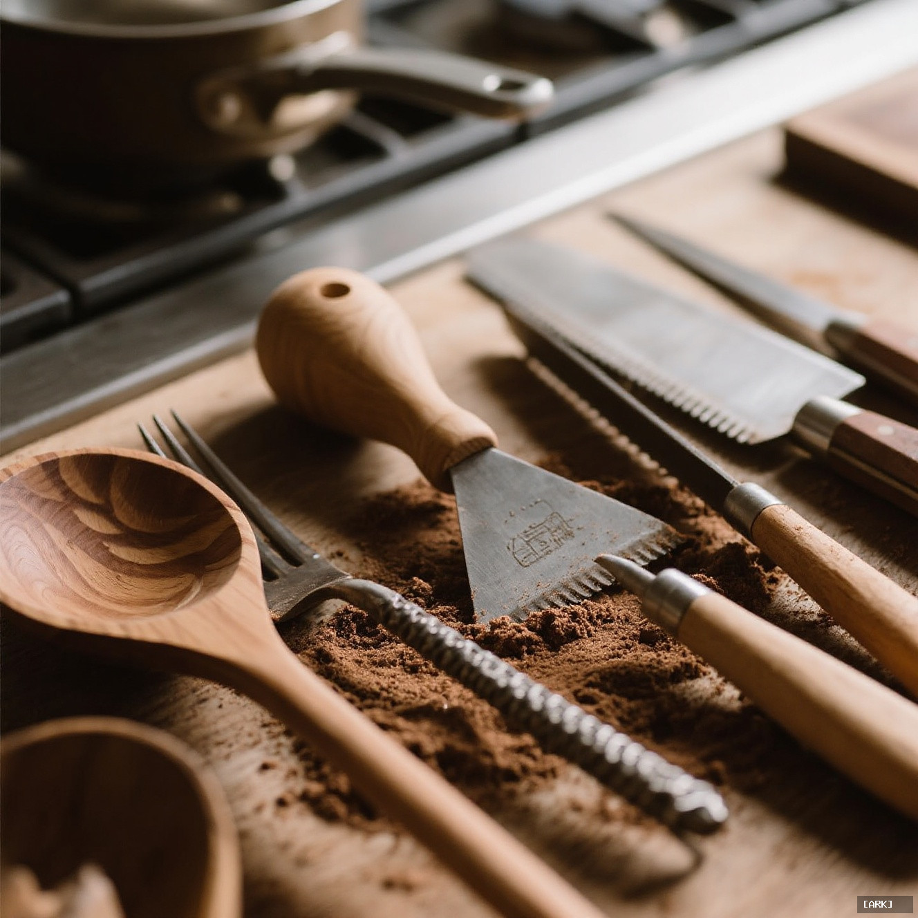 artisan cooking tools ground close The Unseen Connection: Tools and Mindful Practice&hellip;