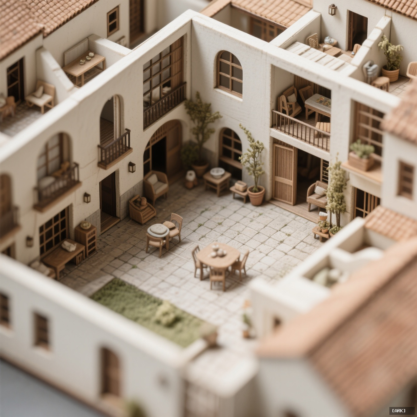 courtyard architecture models ground close The Anatomy of a Lived-In Courtyard The…