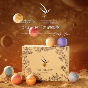 FireFly Constellation Eight Planets Rotating Aromatherapy Candle Set - Creative Gift for Women's Birthday & Souvenir