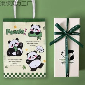 Chinese Style Cultural Creative Gift Set - Panda Figurine Decor for Home, Office & International Clients - Handmade Chinese Gift Detail