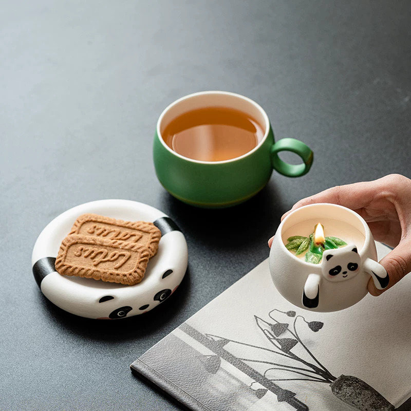 Firefly Panda Aroma Coffee Cup Set with Saucer - Creative Home Office Gift - Image 5