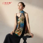 Shanghai Story 2025 New Silk Scarf Shawl for Women - Mulberry Silk Xiangyunsha with Gift Box - Handmade Chinese Cultural Gift