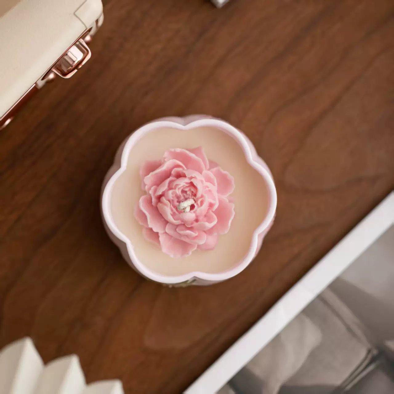 Firefly Hand-Painted Ceramic Peony Scented Candle - Home Fragrance Decor & Premium Gift for Women - Image 5