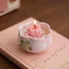 Firefly Hand-Painted Ceramic Peony Scented Candle - Home Fragrance Decor & Premium Gift for Women