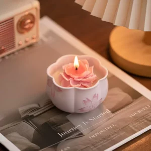 Firefly Hand-Painted Ceramic Peony Scented Candle - Home Fragrance Decor & Premium Gift for Women - Handmade Chinese Gift Detail