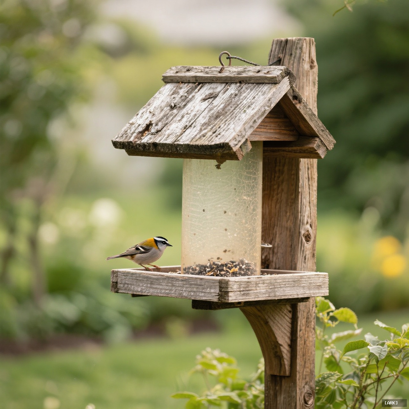 bird feeder rethinking weathered cedar The Slow Heirloom: More Than a Garden…