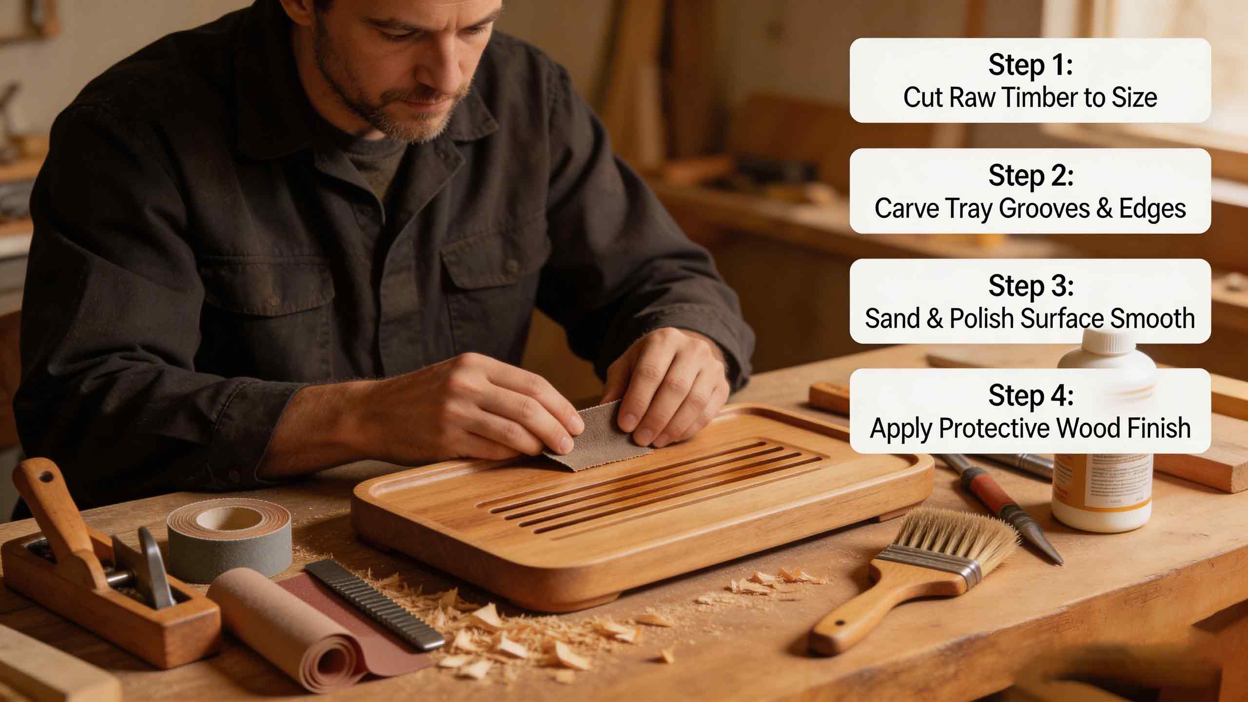 Maintenance methods for different types of handmade tea trays