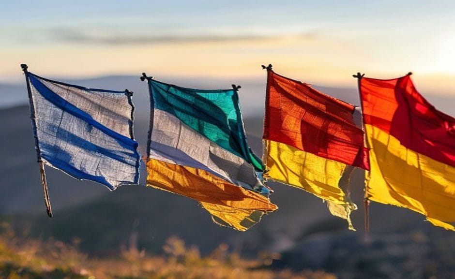 What Do the Colors on Buddhist Prayer Flags Actually Mean? If you’ve ever bought