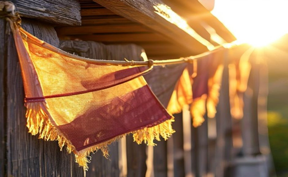 How do I install Tibetan prayer flags correctly for my home? To install Tibetan