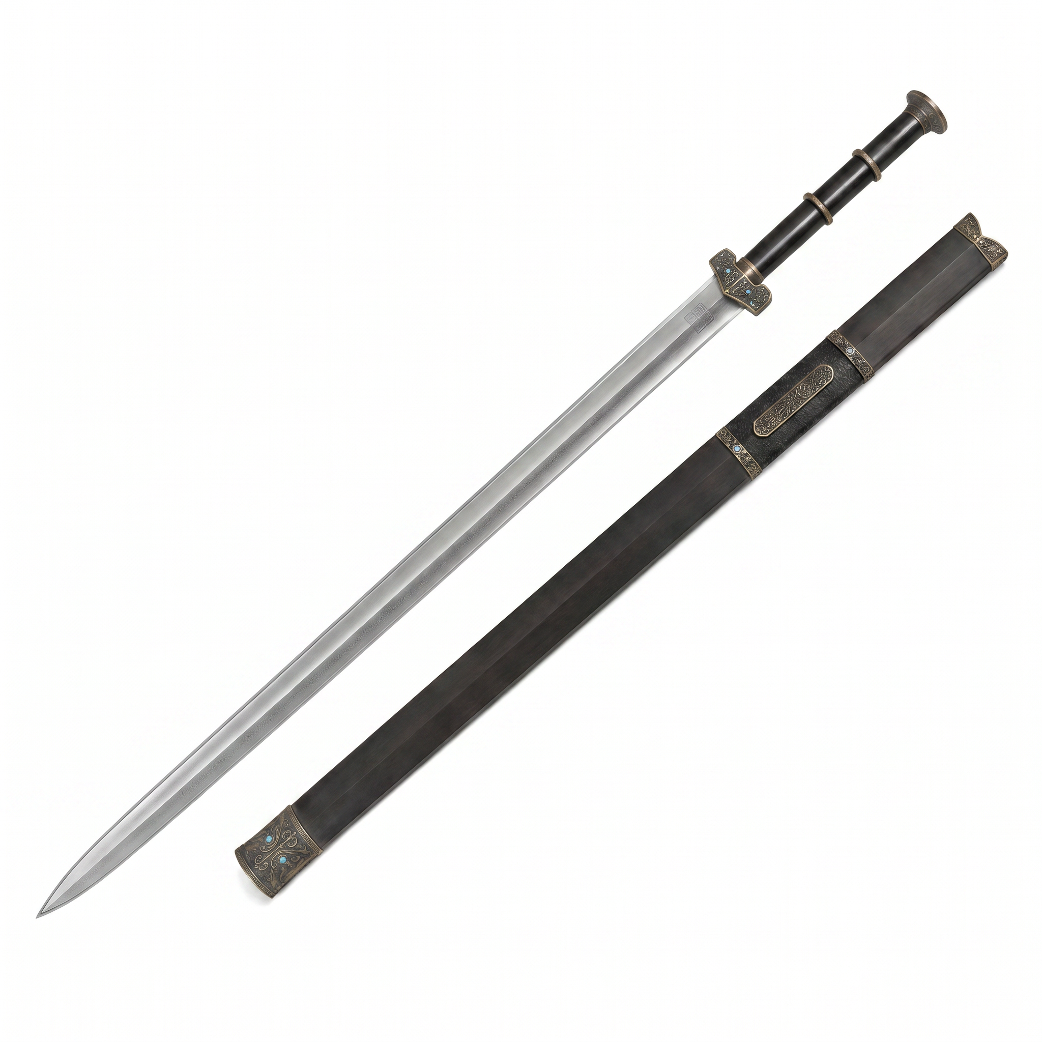 Gift for Collector - Wuchen Han Sword by Shen Guanglong | HandMyth 1 Wuchen Han Sword by Shen Guanglong - Longquan traditional Chinese sword, featured image